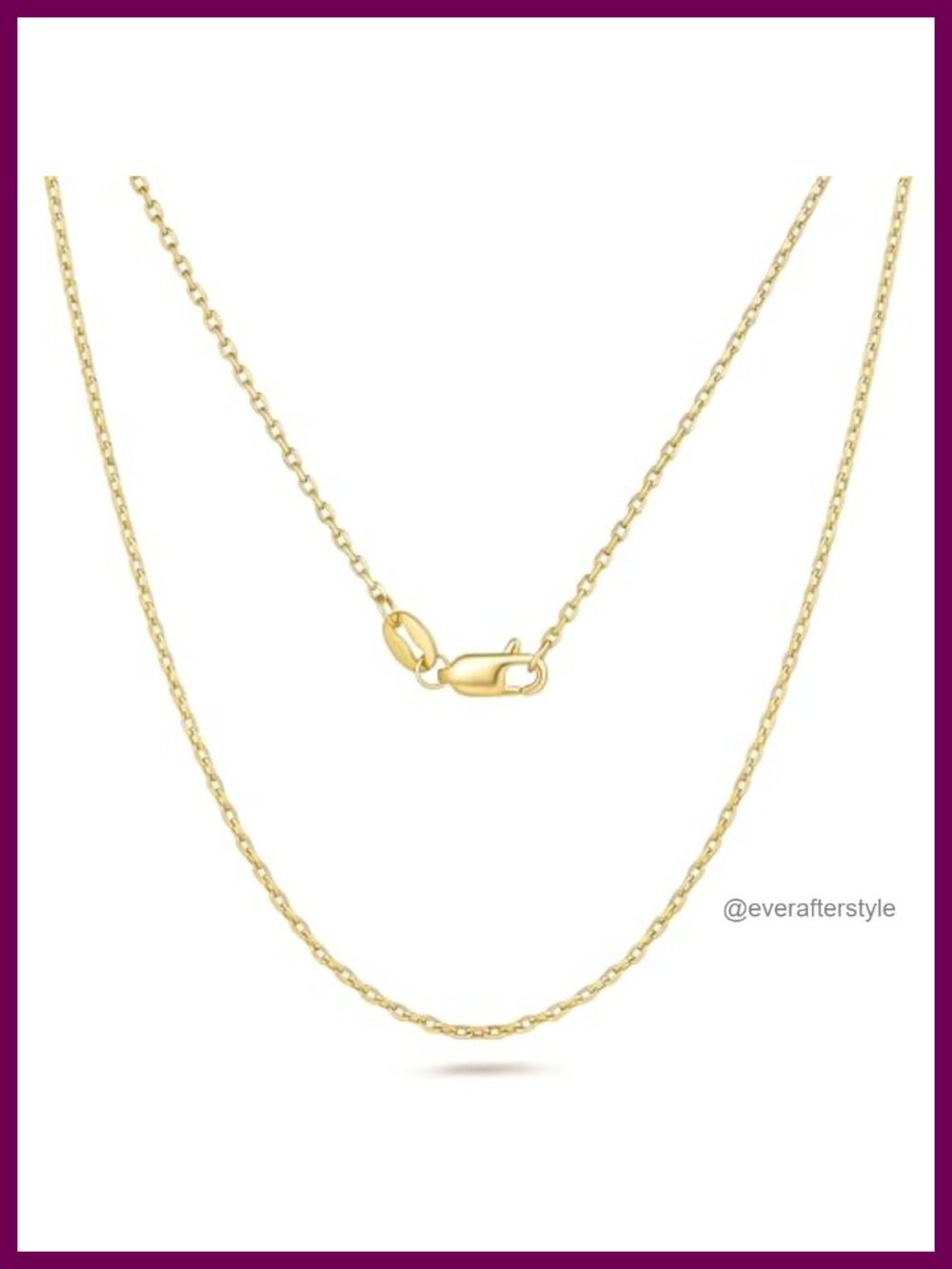 14K Gold Cable Chain Necklace for Women Men 1.1/1.2/1.3mm